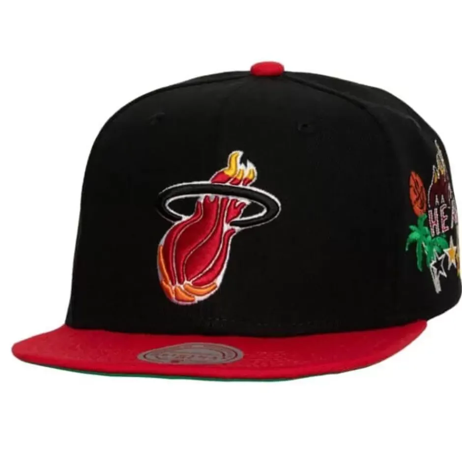 Mitchell & Ness Snapback-Patch Overload Snapback Hwc Miami Heat