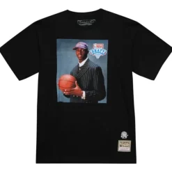 Men Mitchell & Ness T-Shirts & Tops-Photo Real Draft Day Tee Toronto Raptors Tracy Mcgrady