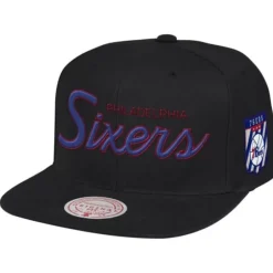 Mitchell & Ness Snapback-Pink Under Script Snapback Hwc Philadelphia 76Ers