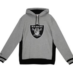 Men Mitchell & Ness Hoodies & Sweatshirts-Pinnacle Heavyweight Fleece Hoodie Oakland Raiders
