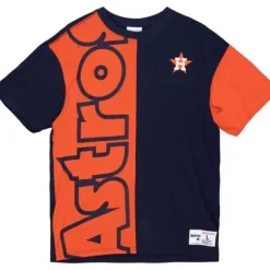 Men Mitchell & Ness T-Shirts & Tops-Play By Play 2.0 S/S Tee Houston Astros