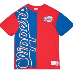 Men Mitchell & Ness T-Shirts & Tops-Play By Play 2.0 S/S Tee Los Angeles Clippers