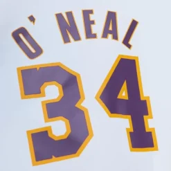 Men Mitchell & Ness Jackets & Outerwear-Player Burst Warm Up Jacket Los Angeles Lakers Shaquille O'Neal