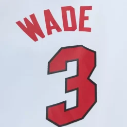 Men Mitchell & Ness Jackets & Outerwear-Player Burst Warm Up Jacket Miami Heat Dwyane Wade