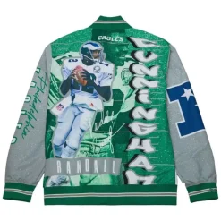 Men Mitchell & Ness Jackets & Outerwear-Player Burst Warm Up Jacket Philadelphia Eagles Randall Cunningham