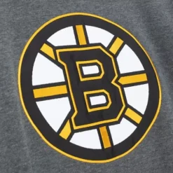 Men Mitchell & Ness Hoodies & Sweatshirts-Playoff Win 2.0 Crew Boston Bruins