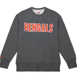 Men Mitchell & Ness Hoodies & Sweatshirts-Playoff Win 2.0 Crew Cincinnati Bengals