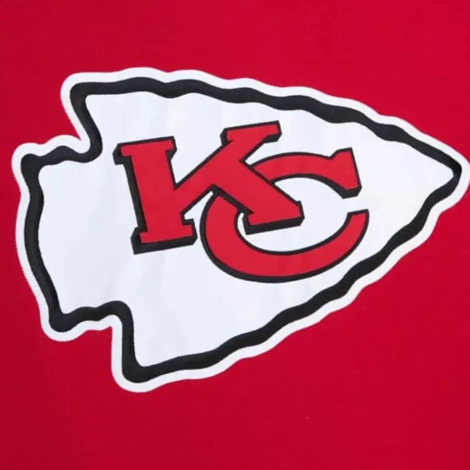 Men Mitchell & Ness Hoodies & Sweatshirts-Playoff Win 2.0 Crew Kansas City Chiefs