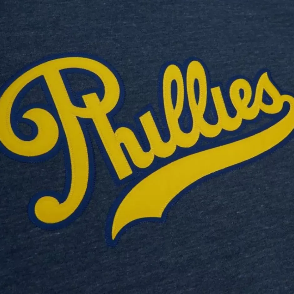 Men Mitchell & Ness Hoodies & Sweatshirts-Playoff Win 2.0 Crew Vintage Philadelphia Phillies