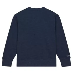 Men Mitchell & Ness Hoodies & Sweatshirts-Playoff Win 2.0 Crew Vintage Philadelphia 76Ers