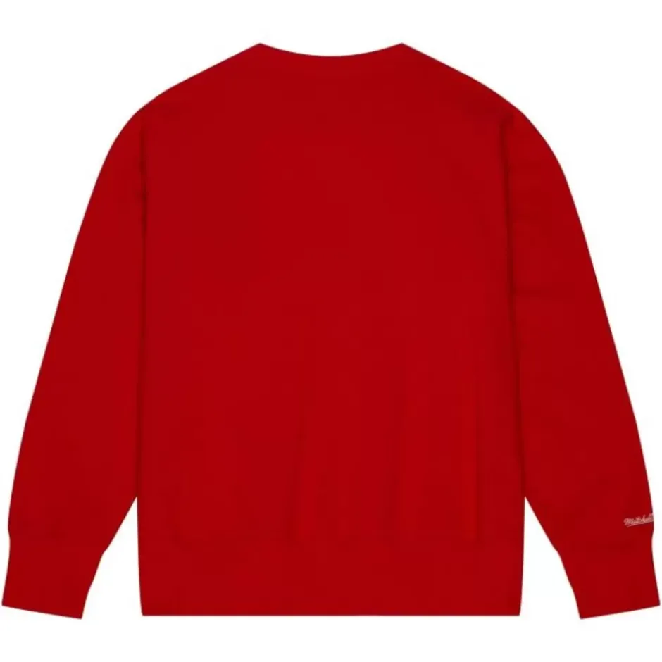 Men Mitchell & Ness Hoodies & Sweatshirts-Playoff Win 2.0 Crew Vintage Philadelphia Phillies