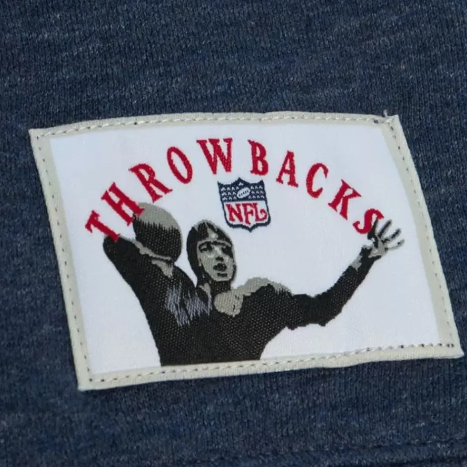 Men Mitchell & Ness Hoodies & Sweatshirts-Playoff Win 2.0 Crew Vintage Dallas Cowboys