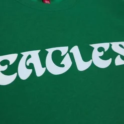 Men Mitchell & Ness Hoodies & Sweatshirts-Playoff Win 2.0 Crew Vintage Philadelphia Eagles