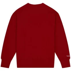 Men Mitchell & Ness Hoodies & Sweatshirts-Playoff Win 2.0 Crew Vintage Kansas City Chiefs