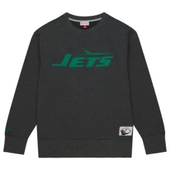 Men Mitchell & Ness Hoodies & Sweatshirts-Playoff Win 2.0 Crew Vintage New York Jets