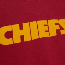 Men Mitchell & Ness Hoodies & Sweatshirts-Playoff Win 2.0 Crew Vintage Kansas City Chiefs
