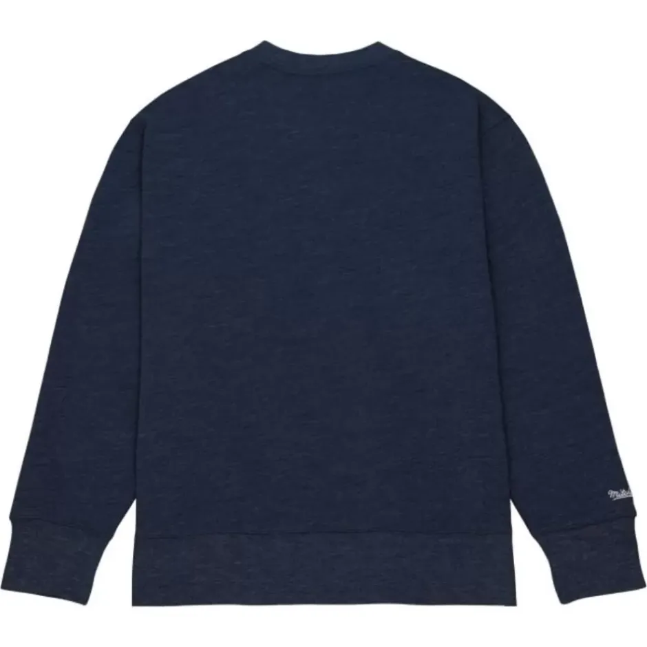 Men Mitchell & Ness Hoodies & Sweatshirts-Playoff Win 2.0 Crew Vintage New York Yankees