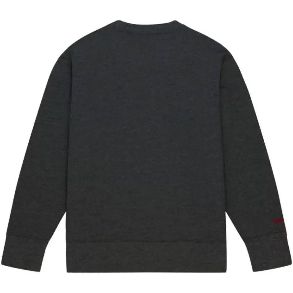 Men Mitchell & Ness Hoodies & Sweatshirts-Playoff Win 2.0 Crew Vintage Philadelphia 76Ers