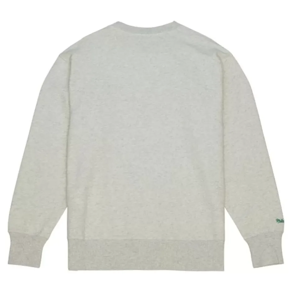 Men Mitchell & Ness Hoodies & Sweatshirts-Playoff Win 2.0 Crew Vintage Philadelphia Eagles