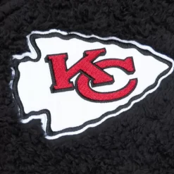 Men Mitchell & Ness Hoodies & Sweatshirts-Polar Fleece 1/4 Zip Pullover Hoodie Kansas City Chiefs