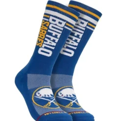 Woman Mitchell & Ness Accessories-Power Play Crew Socks Buffalo Sabres