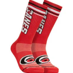 Woman Mitchell & Ness Accessories-Power Play Crew Socks Carolina Hurricanes