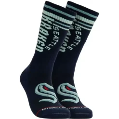 Woman Mitchell & Ness Accessories-Power Play Crew Socks Seattle Kraken