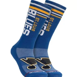 Woman Mitchell & Ness Accessories-Power Play Crew Socks St. Louis Blues