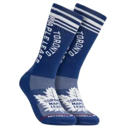 Woman Mitchell & Ness Accessories-Power Play Crew Socks Toronto Maple Leafs