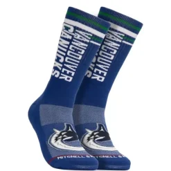 Woman Mitchell & Ness Accessories-Power Play Crew Socks Vancouver Canucks