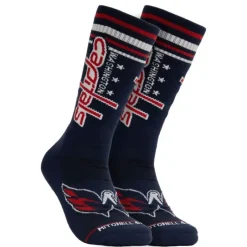 Woman Mitchell & Ness Accessories-Power Play Crew Socks Washington Capitals