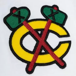 Men Mitchell & Ness T-Shirts & Tops-Practice Day Button Front Jersey Chicago Blackhawks