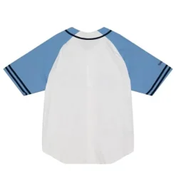 Men Mitchell & Ness T-Shirts & Tops-Practice Day Button Front Jersey University Of North Carolina