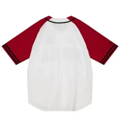 Men Mitchell & Ness T-Shirts & Tops-Practice Day Button Front Jersey New Jersey Devils