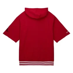 Men Mitchell & Ness Hoodies & Sweatshirts-Pre-Game Ss Fleece Hoodie University Of Arkansas