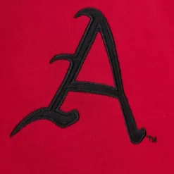 Men Mitchell & Ness Hoodies & Sweatshirts-Pre-Game Ss Fleece Hoodie University Of Arkansas