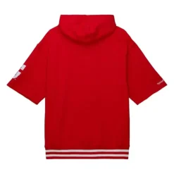 Men Mitchell & Ness Hoodies & Sweatshirts-Pre-Game Ss Fleece Hoodie University Of Georgia