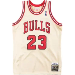 Mitchell & Ness Nba Authentic-Premium Gold Jersey Chicago Bulls 1995-96 Michael Jordan