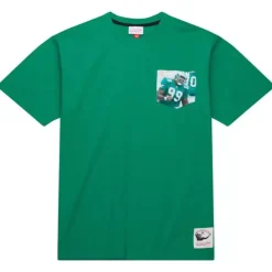Men Mitchell & Ness T-Shirts & Tops-Premium Pocket Photo Tee Philadelphia Eagles Jerome Brown