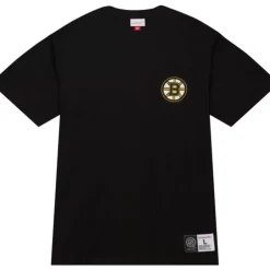 Men Mitchell & Ness T-Shirts & Tops-Premium Pocket Tee Boston Bruins