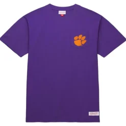 Men Mitchell & Ness T-Shirts & Tops-Premium Pocket Tee Clemson University