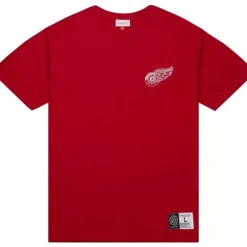 Men Mitchell & Ness T-Shirts & Tops-Premium Pocket Tee Detroit Red Wings