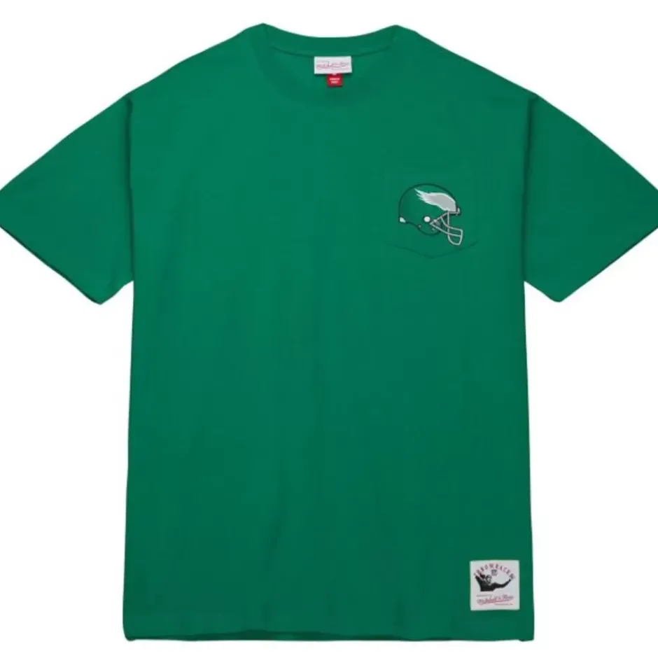 Men Mitchell & Ness T-Shirts & Tops-Premium Pocket Tee Philadelphia Eagles