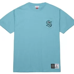 Men Mitchell & Ness T-Shirts & Tops-Premium Pocket Tee Seattle Kraken