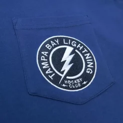 Men Mitchell & Ness T-Shirts & Tops-Premium Pocket Tee Tampa Bay Lightning