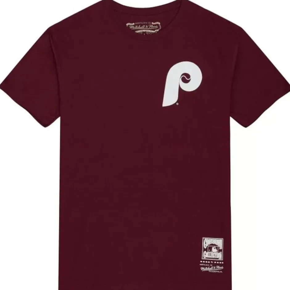 Men Mitchell & Ness T-Shirts & Tops-Primary Tee Philadelphia Phillies