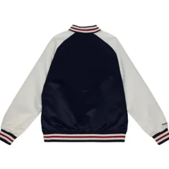 Men Mitchell & Ness Jackets & Outerwear-Primetime Lightweight Satin Jacket Chicago Cubs