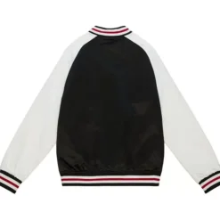 Men Mitchell & Ness Jackets & Outerwear-Primetime Lightweight Satin Jacket Miami Heat