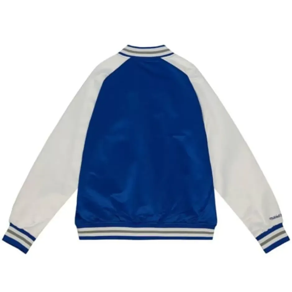 Men Mitchell & Ness Jackets & Outerwear-Primetime Lightweight Satin Jacket Los Angeles Dodgers