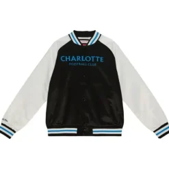 Men Mitchell & Ness Jackets & Outerwear-Primetime Lightweight Satin Jacket Charlotte Fc